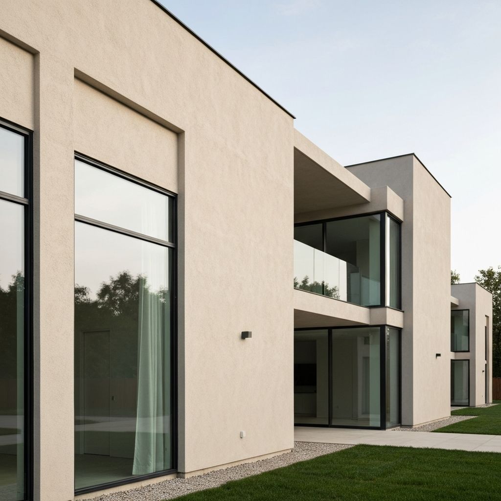 Modern stucco facade